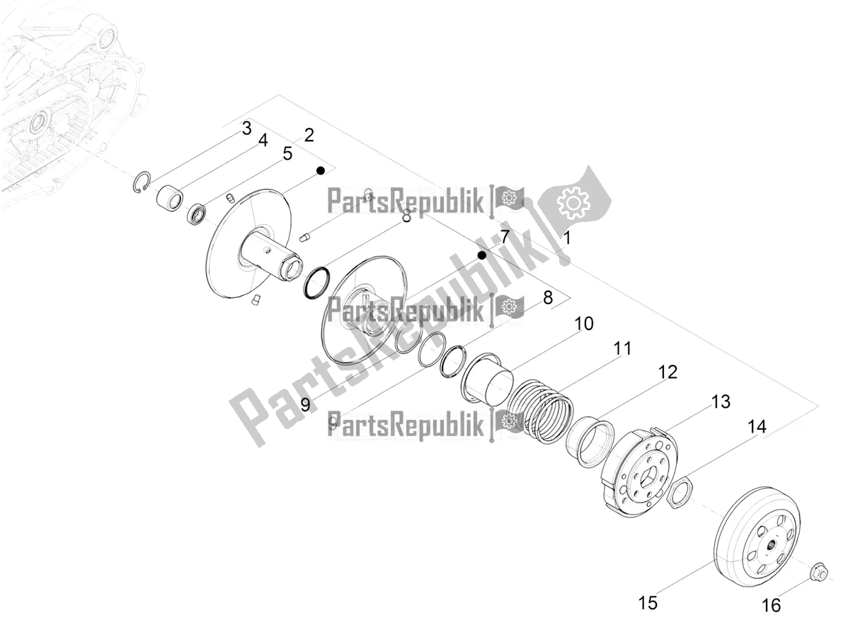 Toutes les pièces pour le Poulie Menée du Aprilia SR Motard 50 2T Metca 41 2019