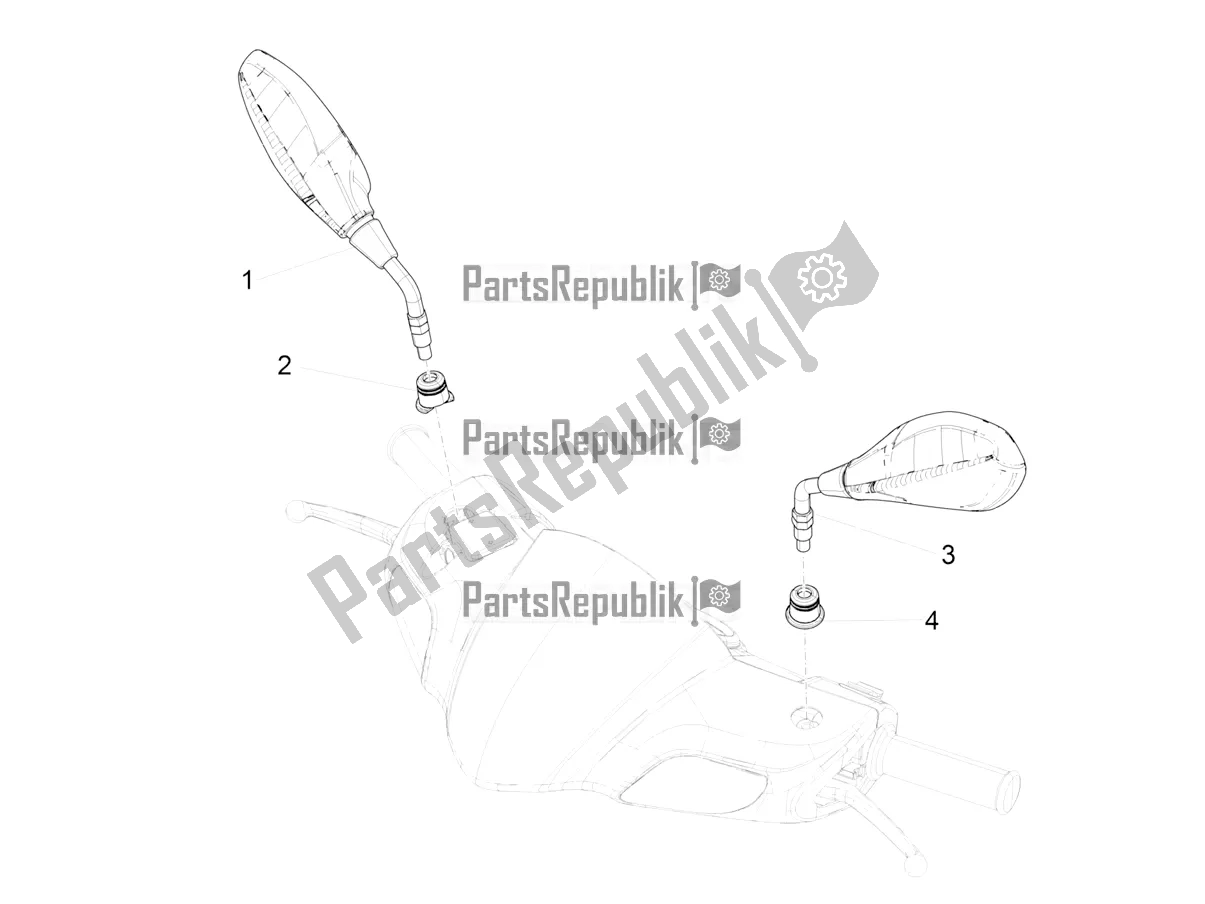 Toutes les pièces pour le Miroir (s) De Conduite du Aprilia SR Motard 50 2T Metca 41 2019