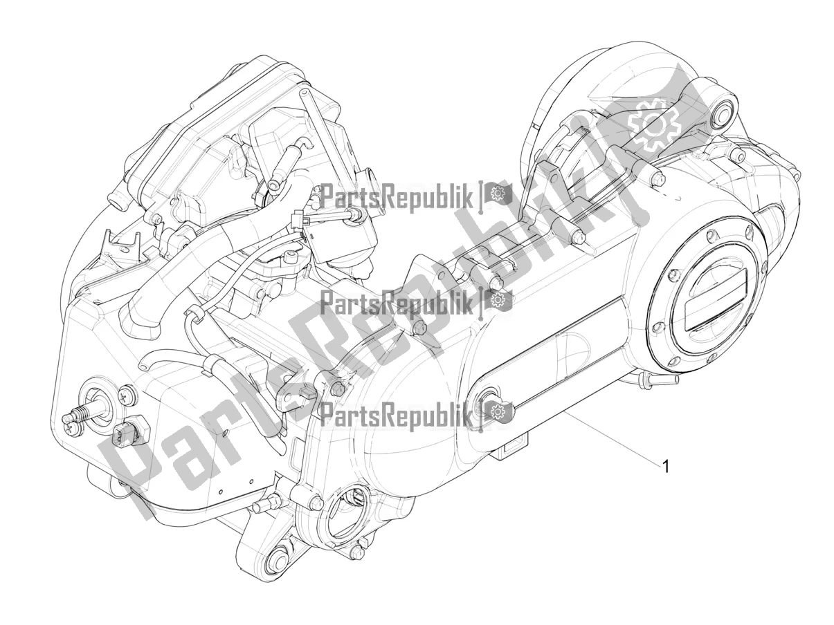 Toutes les pièces pour le Moteur, Assemblage du Aprilia SR Motard 50 2T Metca 41 2019