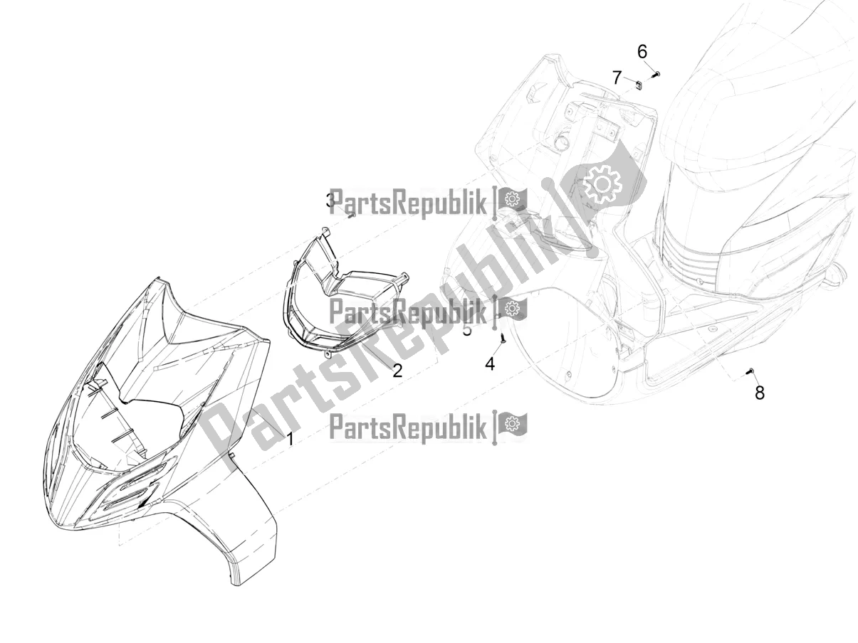 Toutes les pièces pour le Bouclier Avant du Aprilia SR Motard 50 2T Metca 41 2019