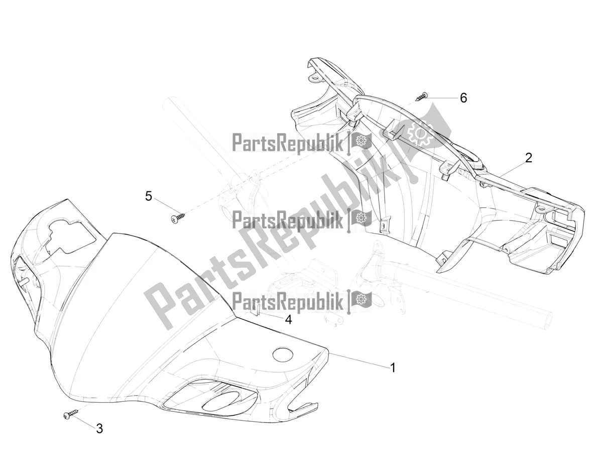 All parts for the Handlebars Coverages of the Aprilia SR Motard 50 2T Metca 41 2019