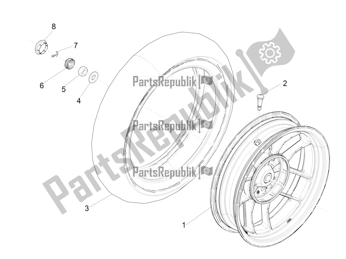 Toutes les pièces pour le Roue Arrière du Aprilia SR Motard 50 2T Metca 41 2019