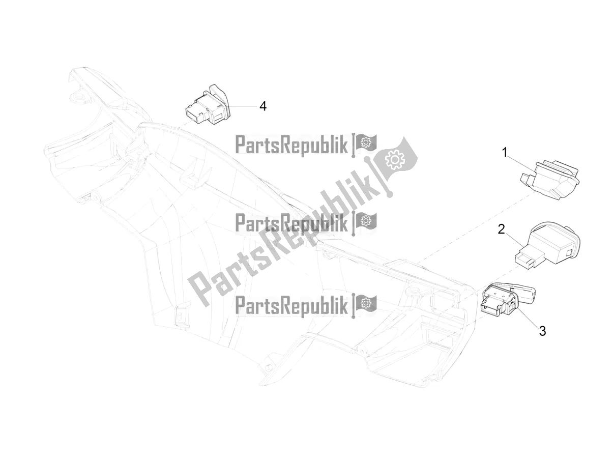 All parts for the Selectors - Switches - Buttons of the Aprilia SR Motard 50 2T Metca 41 2019