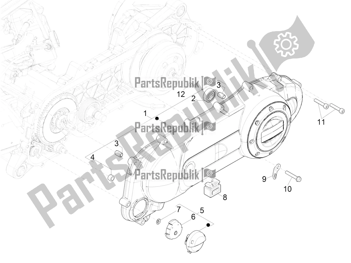 Toutes les pièces pour le Couvercle De Carter - Refroidissement Du Carter du Aprilia SR Motard 50 2T Metca 41 2020