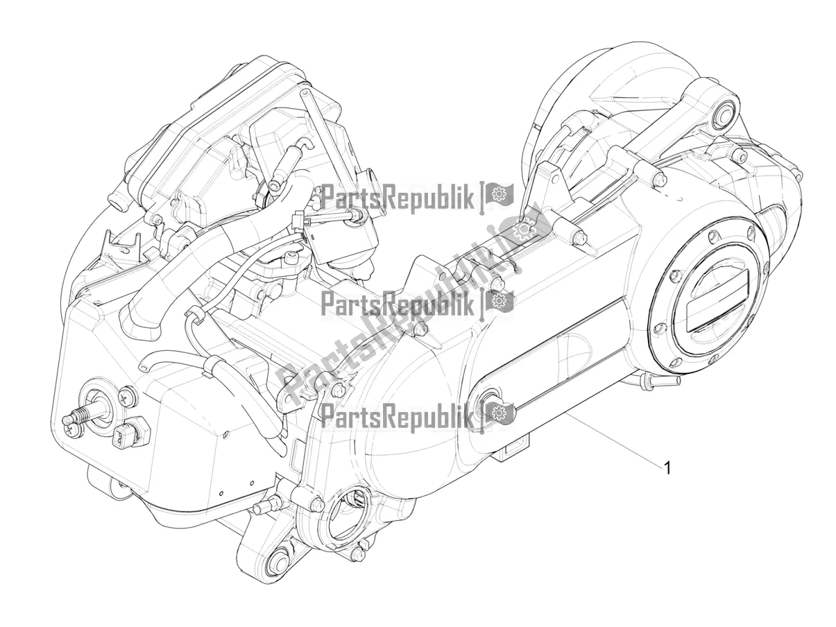 Alle onderdelen voor de Motor Assemblage van de Aprilia SR Motard 50 2T Metca 41 2020