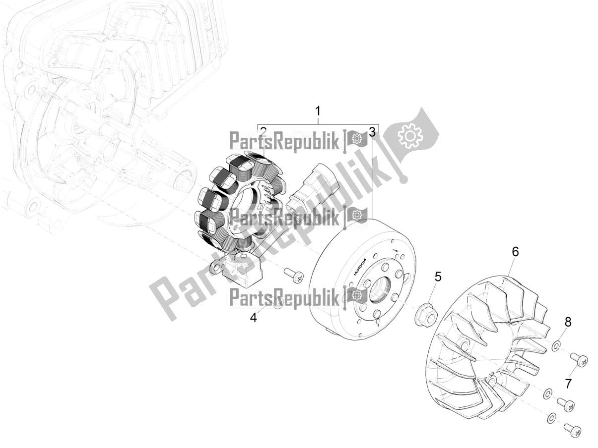 Alle onderdelen voor de Vliegwiel Magneto van de Aprilia SR Motard 50 2T Metca 41 2020