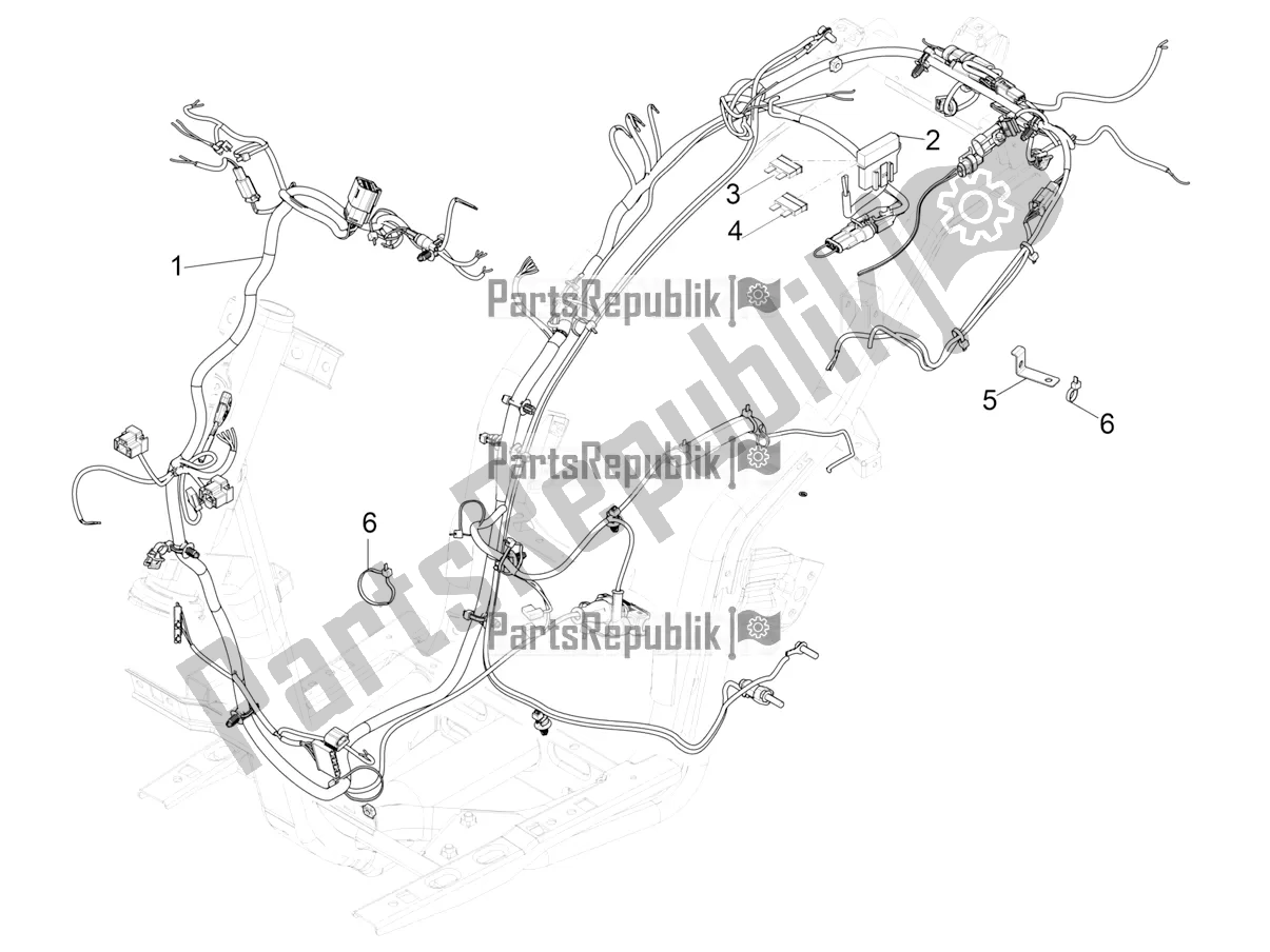 All parts for the Main Cable Harness of the Aprilia SR Motard 50 2T Metca 41 2020