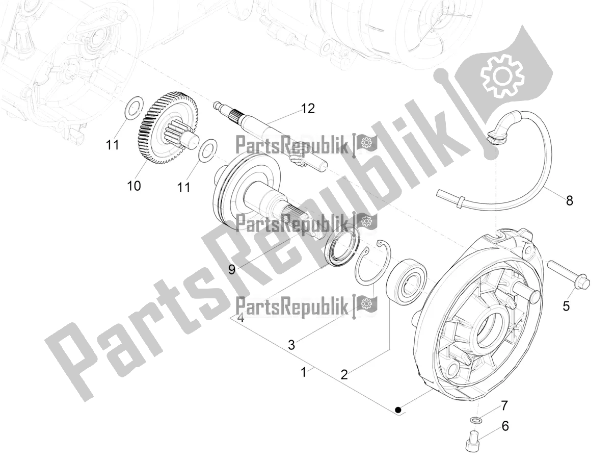 Toutes les pièces pour le Unité De Réduction du Aprilia SR Motard 50 2T Metca 41 2020