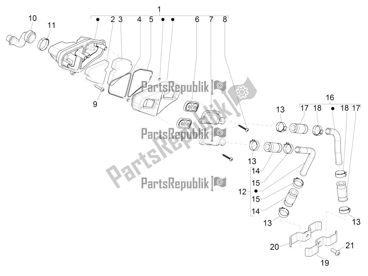 Toutes les pièces pour le Boîte à Air Secondaire du Aprilia SR Motard 50 2T Metca 41 2020