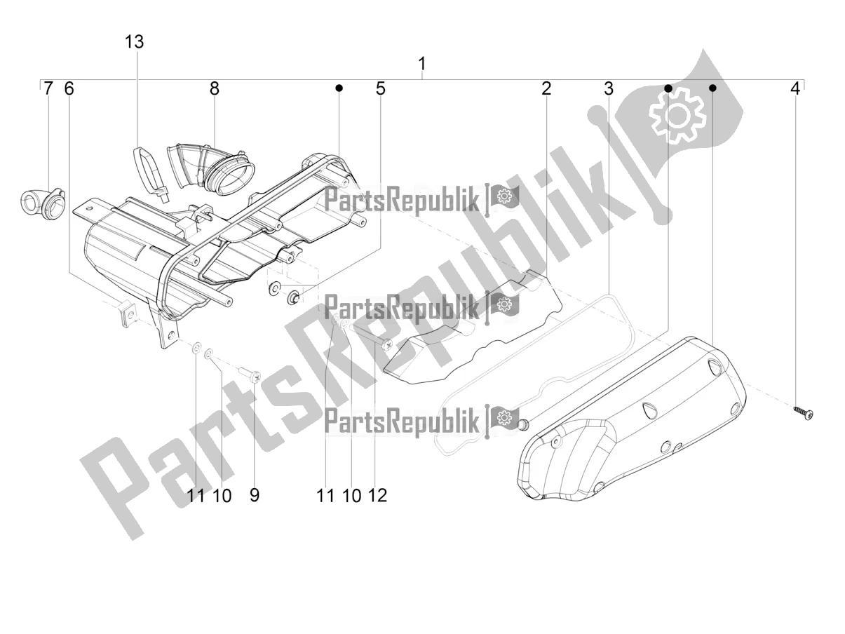 Alle onderdelen voor de Luchtfilter van de Aprilia SR Motard 50 2T Metca 41 2021