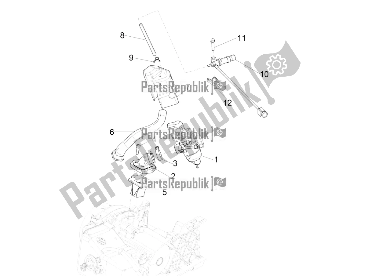 Tutte le parti per il Carburatore, Gruppo - Raccordo del Aprilia SR Motard 50 2T Metca 41 2021