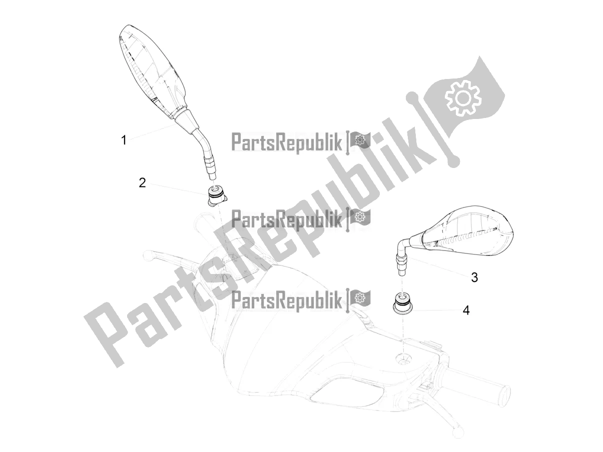 Alle Teile für das Fahrspiegel des Aprilia SR Motard 50 2T Metca 41 2021