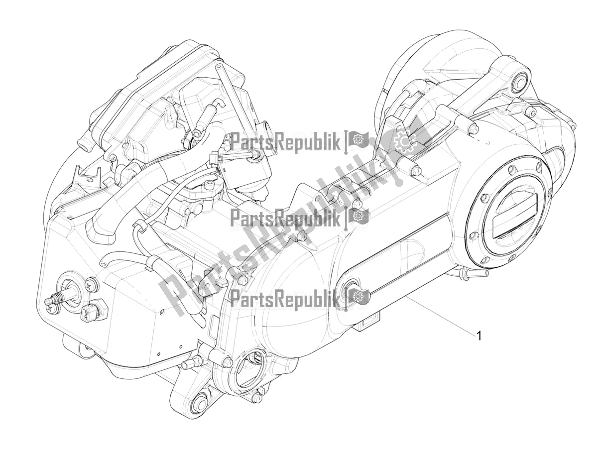 Alle onderdelen voor de Motor Assemblage van de Aprilia SR Motard 50 2T Metca 41 2021