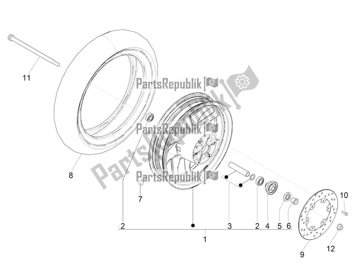 Toutes les pièces pour le Roue Avant du Aprilia SR Motard 50 2T Metca 41 2021