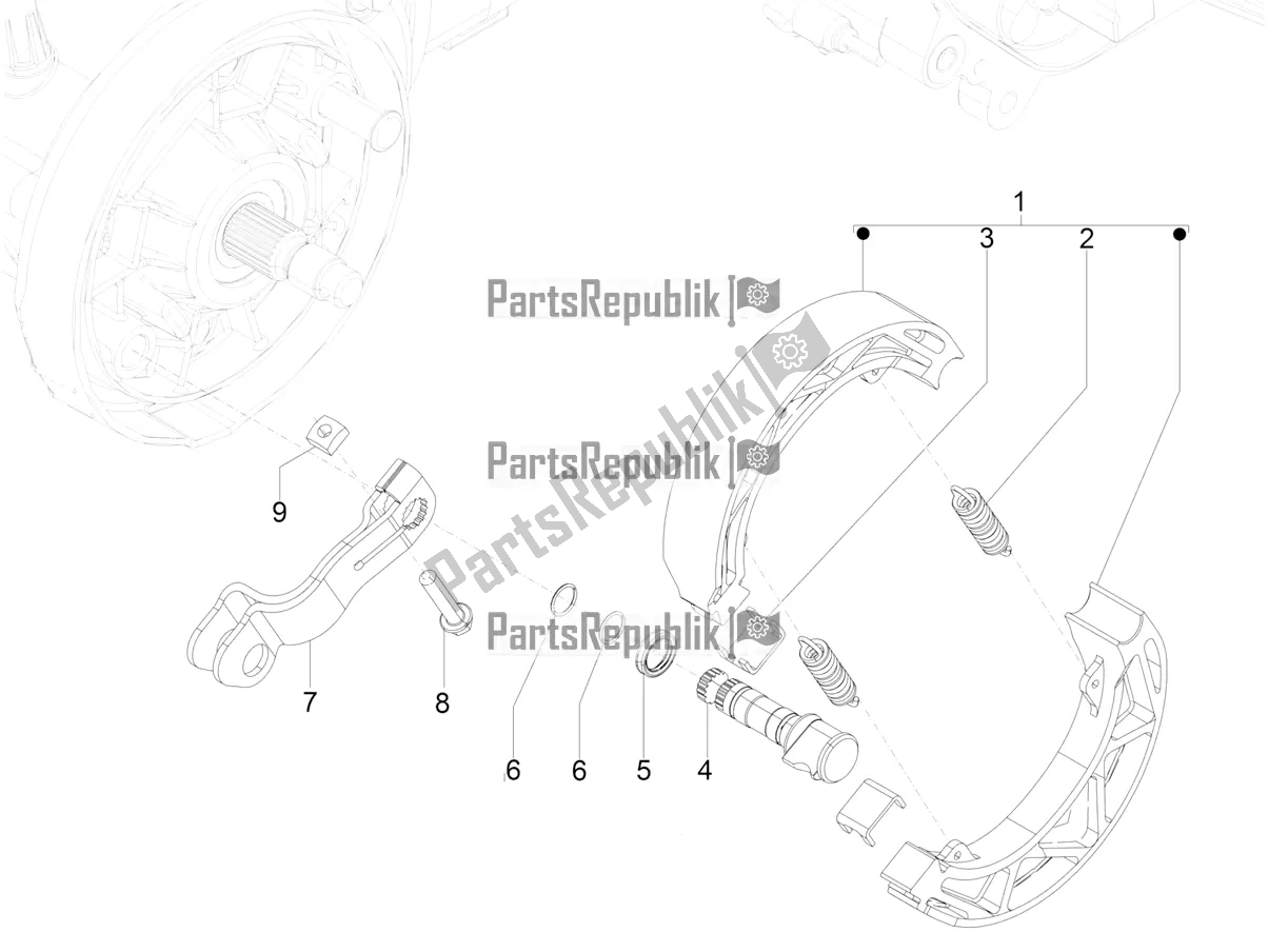 Toutes les pièces pour le Frein Arrière - Mâchoire De Frein du Aprilia SR Motard 50 2T Metca 41 2021