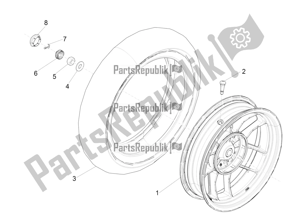 Tutte le parti per il Ruota Posteriore del Aprilia SR Motard 50 2T Metca 41 2021