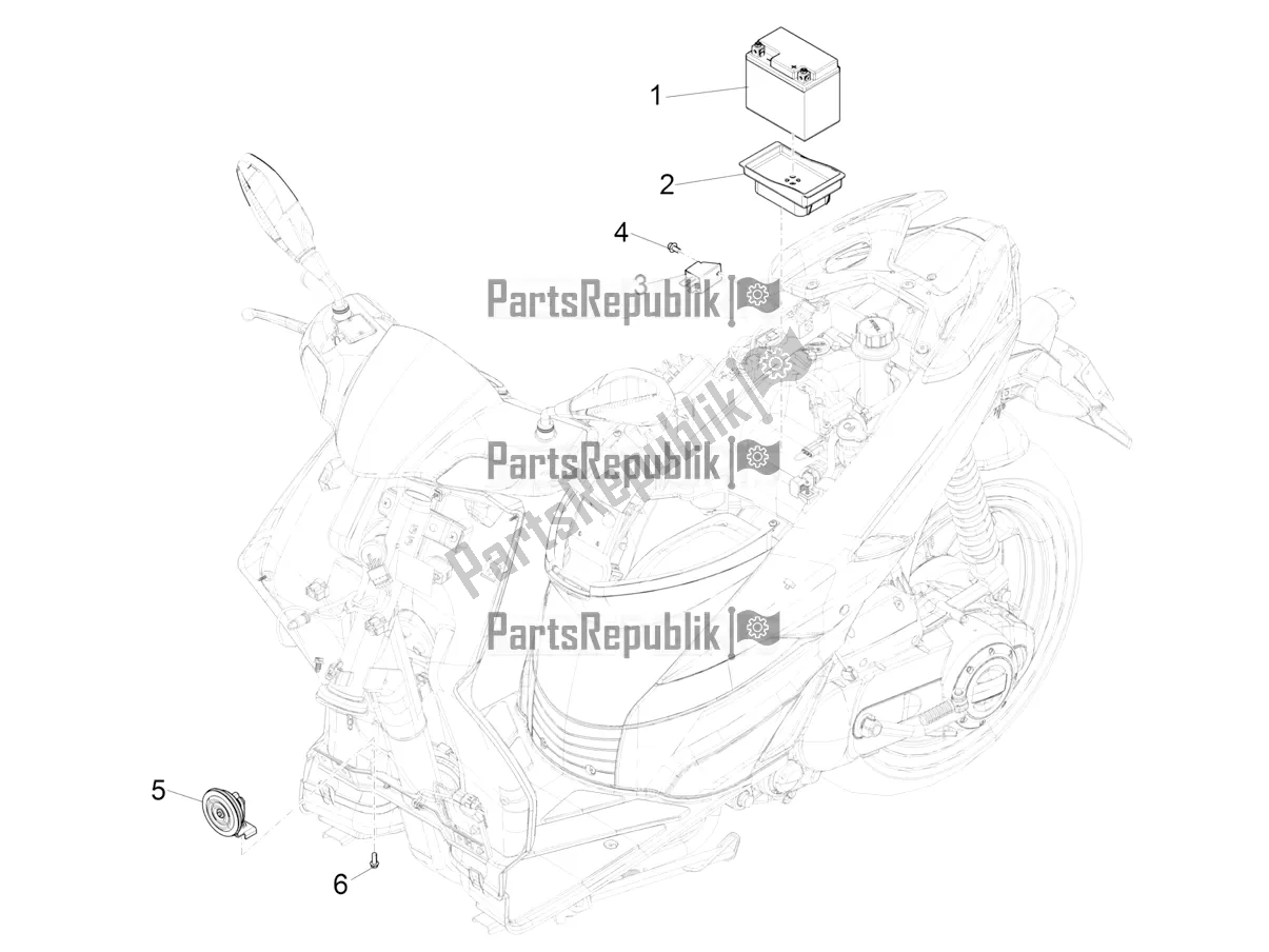 All parts for the Remote Control Switches - Battery - Horn of the Aprilia SR Motard 50 2T Metca 41 2021