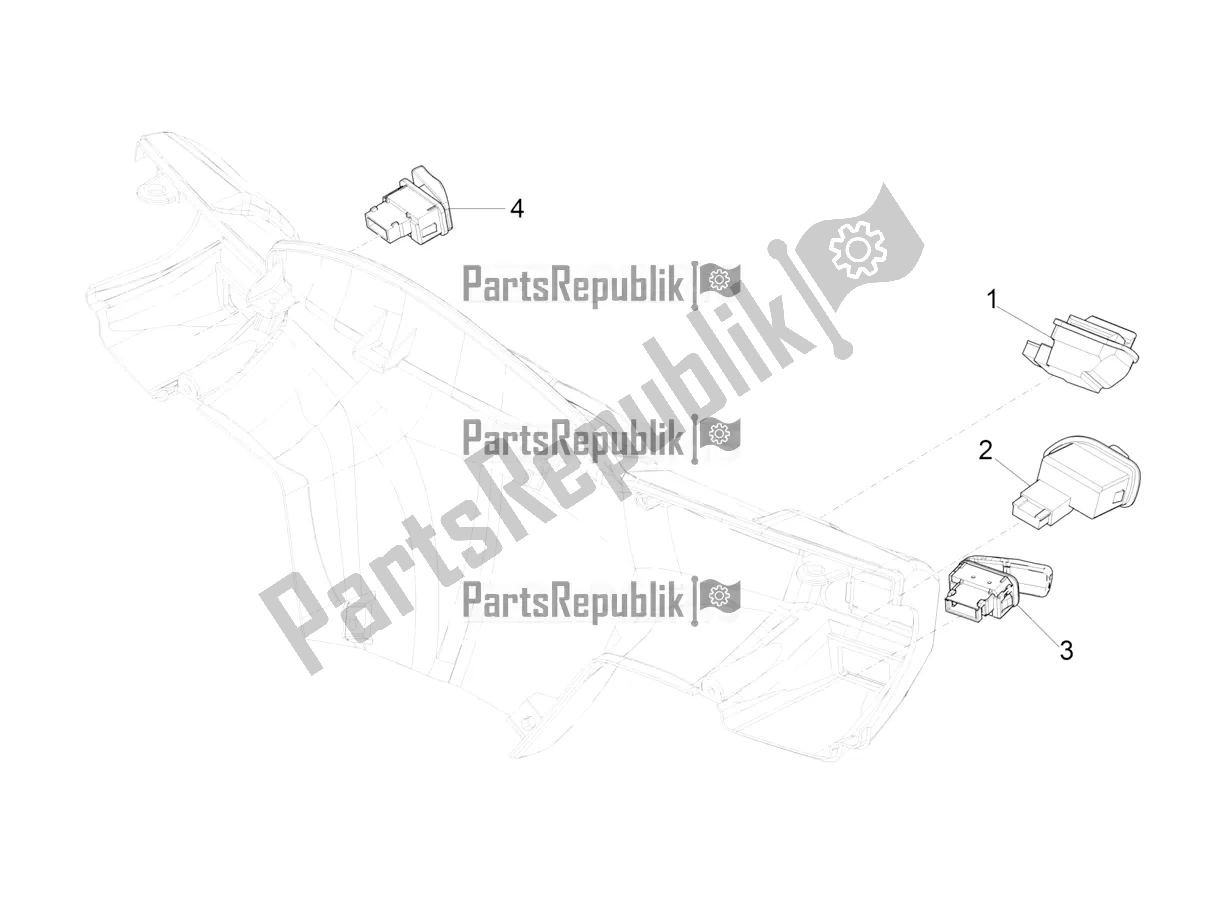 Toutes les pièces pour le Sélecteurs - Interrupteurs - Boutons du Aprilia SR Motard 50 2T Metca 41 2021