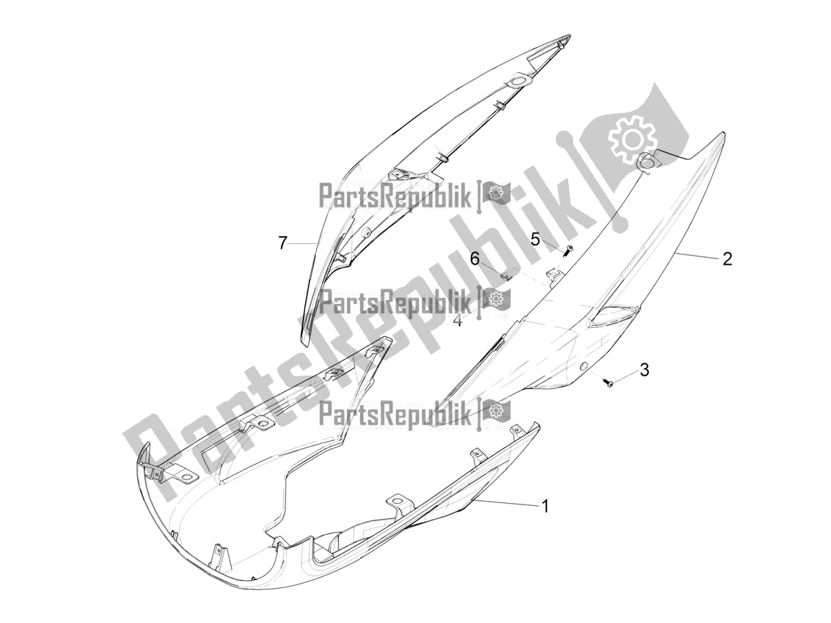 Wszystkie części do Boczna Os? Ona - Spojler Aprilia SR Motard 50 2T Metca 41 2021