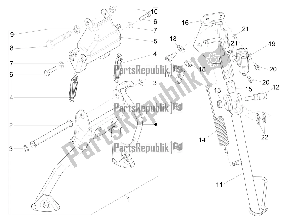 Alle Teile für das Steht des Aprilia SR Motard 50 2T Metca 41 2021