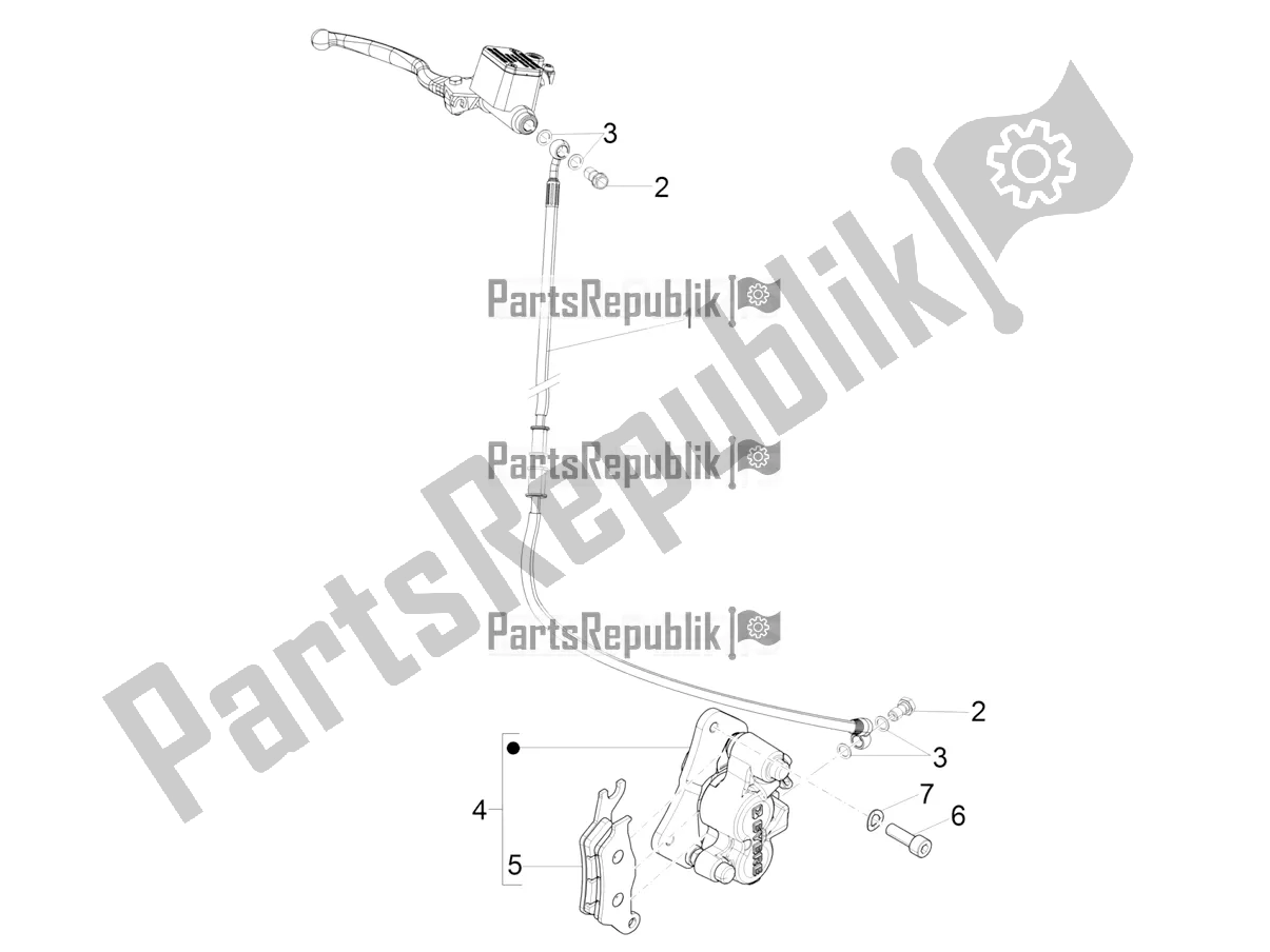 Alle Teile für das Bremsleitungen - Bremssättel des Aprilia SR Motard 50 2T Metca 41 2022