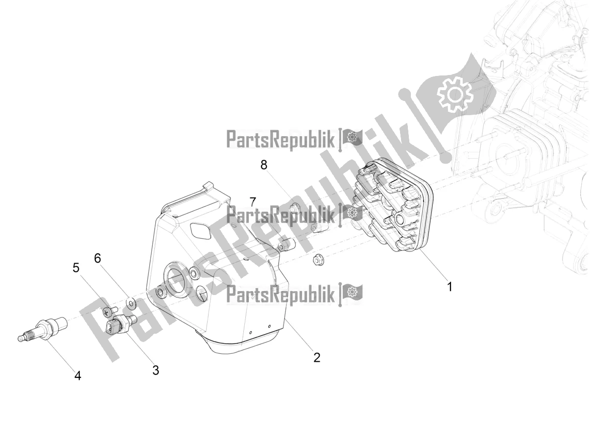 Todas las partes para Cubierta De Tapa De Cilindro de Aprilia SR Motard 50 2T Metca 41 2022