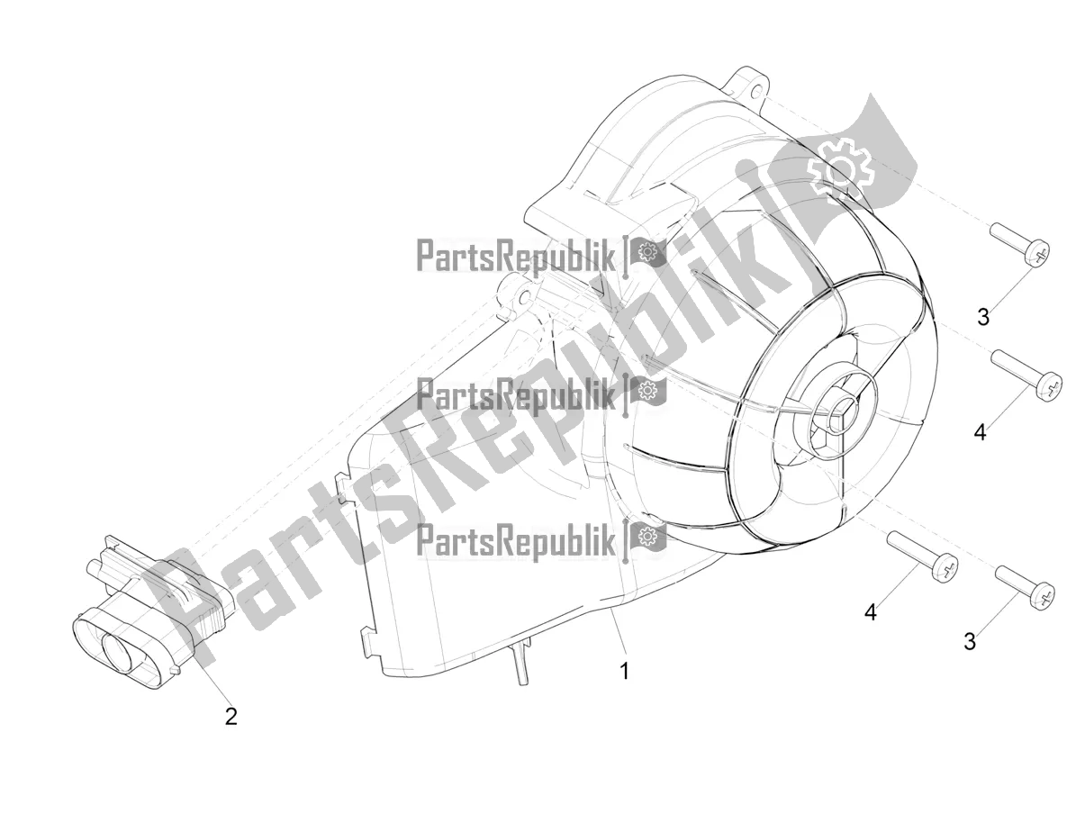 All parts for the Flywheel Magneto Cover - Oil Filter of the Aprilia SR Motard 50 2T Metca 41 2022