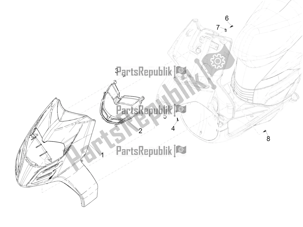 Todas las partes para Escudo Delantero de Aprilia SR Motard 50 2T Metca 41 2022