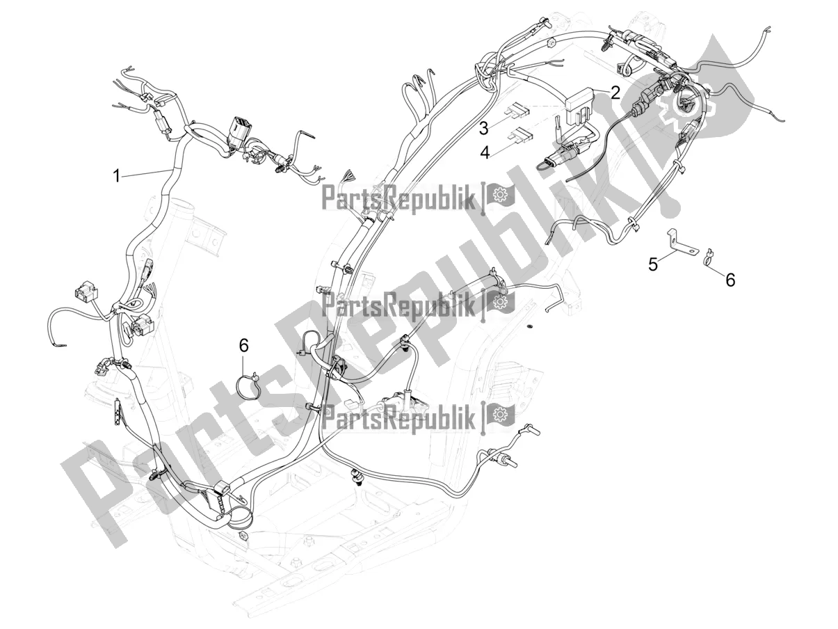 All parts for the Main Cable Harness of the Aprilia SR Motard 50 2T Metca 41 2022