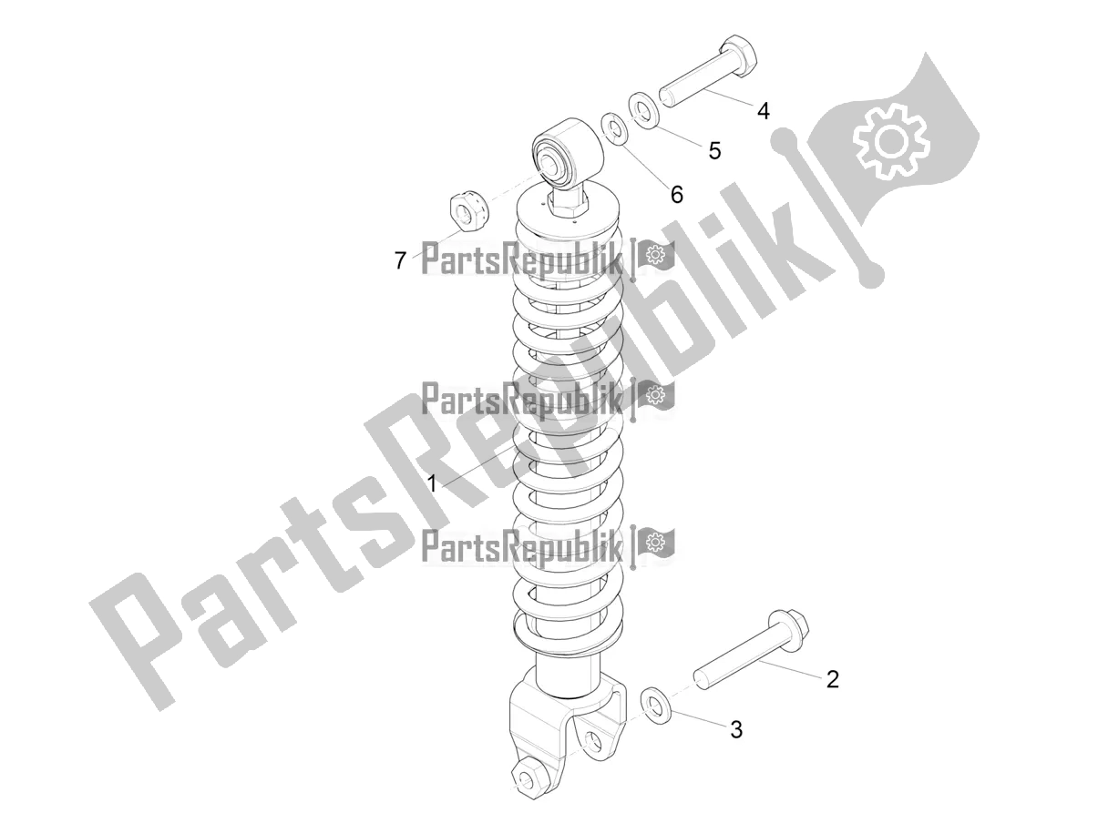 All parts for the Rear Suspension - Shock Absorber/s of the Aprilia SR Motard 50 2T Metca 41 2022