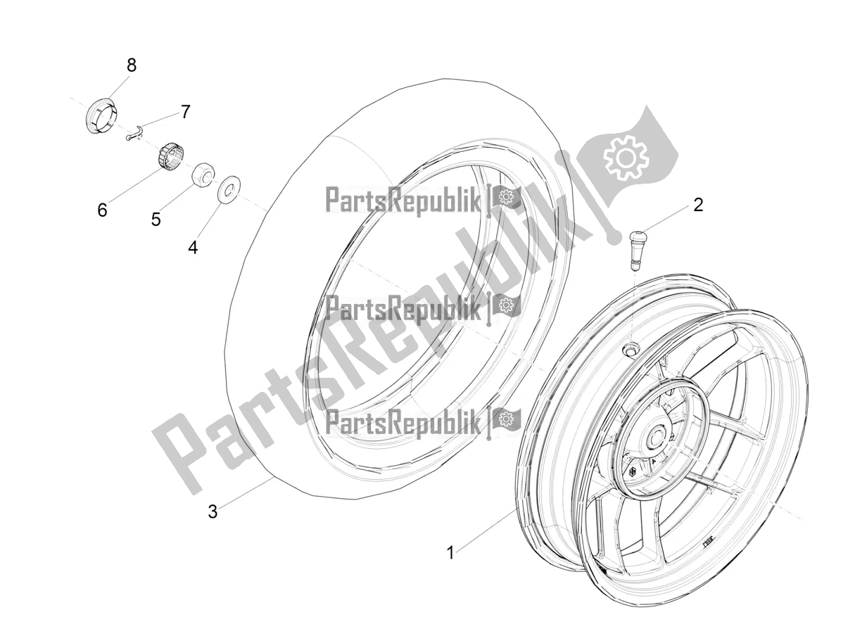 Toutes les pièces pour le Roue Arrière du Aprilia SR Motard 50 2T Metca 41 2022