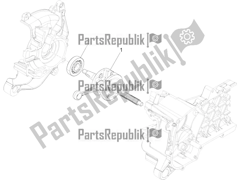 Alle onderdelen voor de Krukas van de Aprilia SR Motard 50 4T 4V 2016