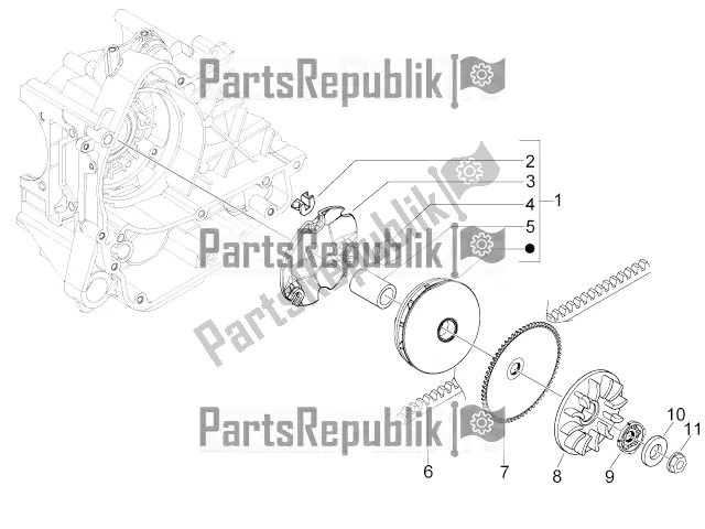 Todas las partes para Polea Motriz de Aprilia SR Motard 50 4T 4V 2016