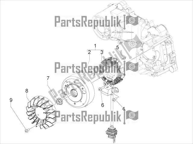 All parts for the Flywheel Magneto of the Aprilia SR Motard 50 4T 4V 2016