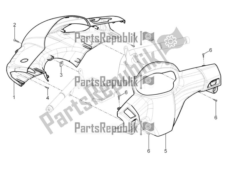 Alle Teile für das Lenkerabdeckungen des Aprilia SR Motard 50 4T 4V 2016