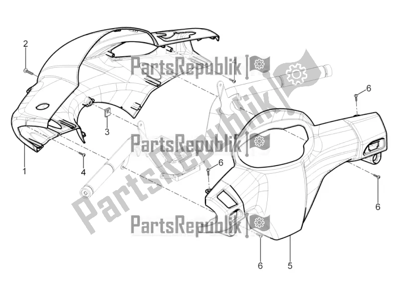 All parts for the Handlebars Coverages of the Aprilia SR Motard 50 4T 4V 2016