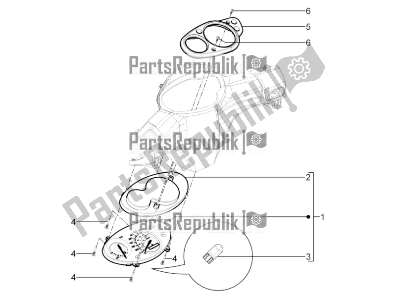 Toutes les pièces pour le Combinaison De Compteurs - Cruscotto du Aprilia SR Motard 50 4T 4V 2016