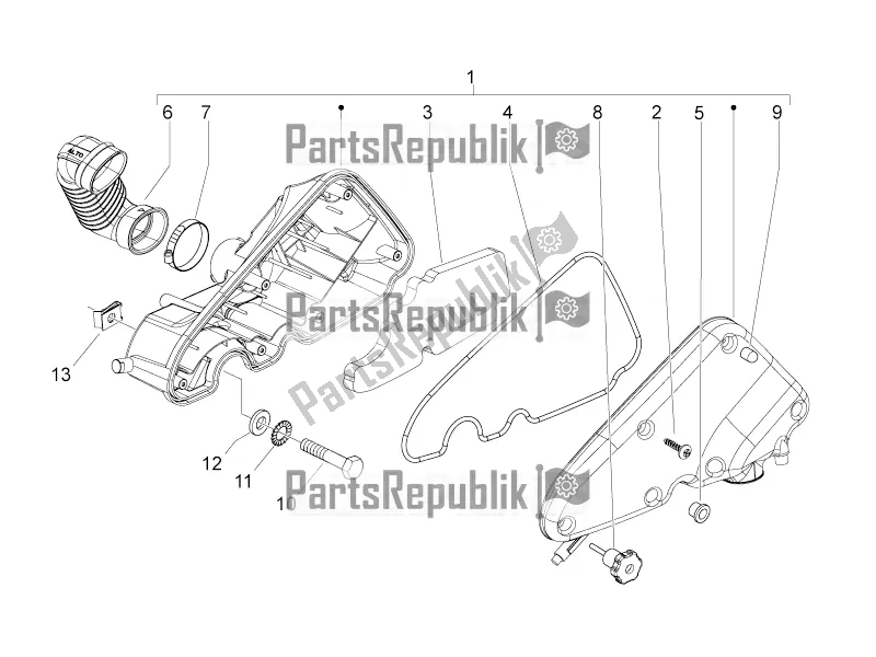 Toutes les pièces pour le Filtre à Air du Aprilia SR Motard 50 4T 4V 2017