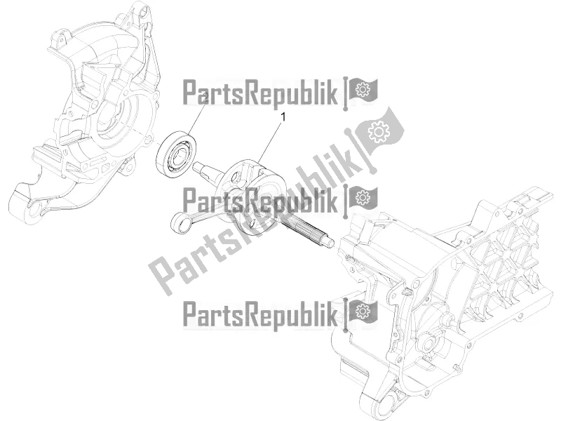 Alle onderdelen voor de Krukas van de Aprilia SR Motard 50 4T 4V 2017