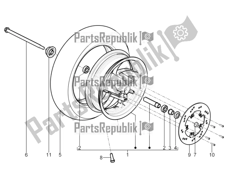 Toutes les pièces pour le Roue Avant du Aprilia SR Motard 50 4T 4V 2017