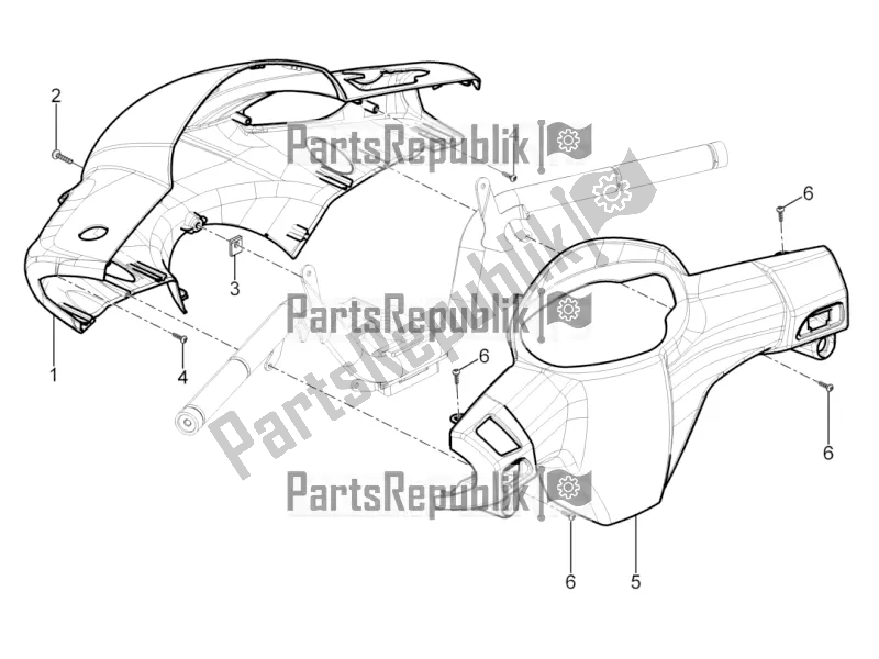All parts for the Handlebars Coverages of the Aprilia SR Motard 50 4T 4V 2017