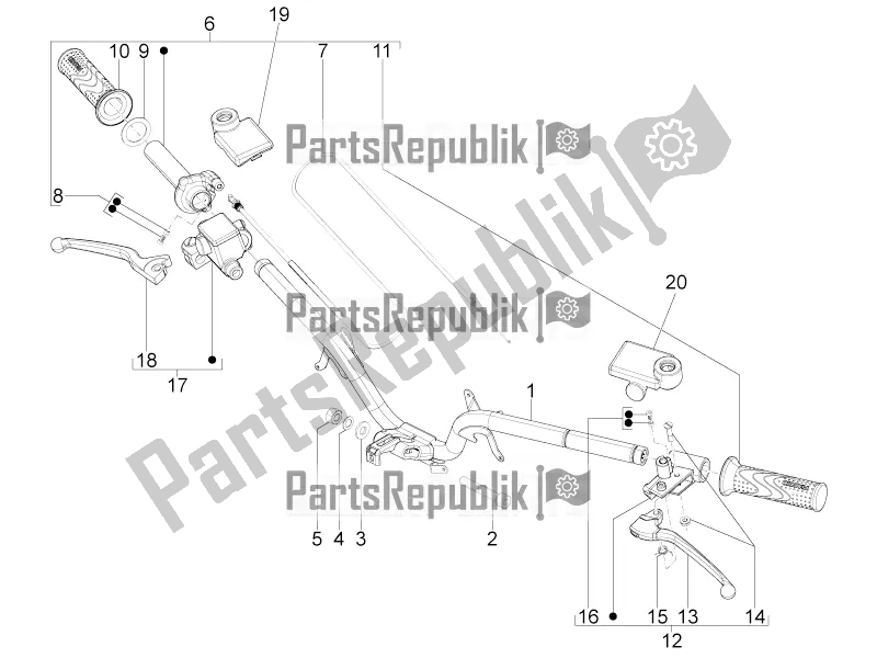 Toutes les pièces pour le Guidon - Master Cil. Du Aprilia SR Motard 50 4T 4V 2017