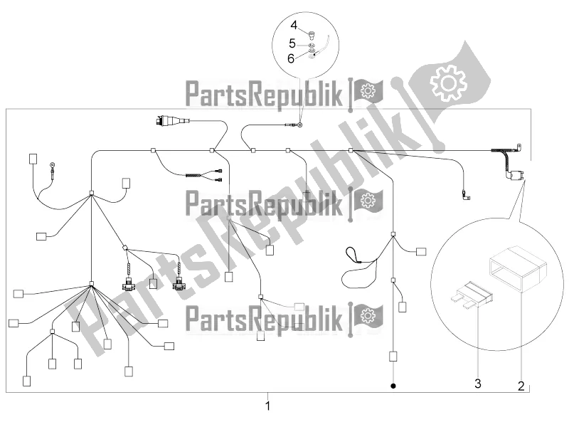 Tutte le parti per il Cablaggio Principale del Aprilia SR Motard 50 4T 4V 2017