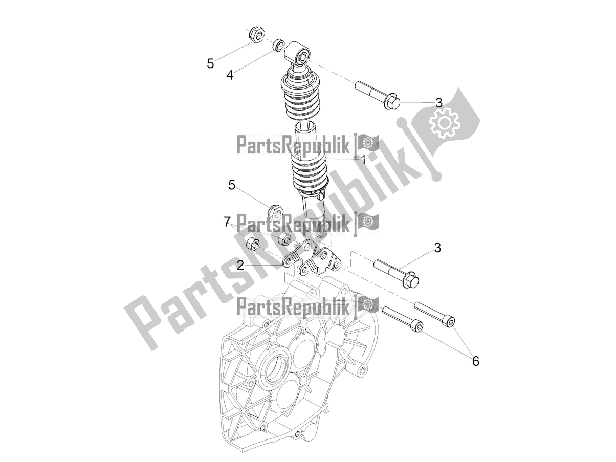 Toutes les pièces pour le Suspension Arrière - Amortisseur / S du Aprilia SR Motard 50 4T 4V 2017