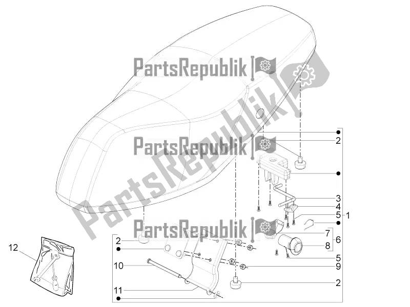 Tutte le parti per il Sella / Sedili del Aprilia SR Motard 50 4T 4V 2017