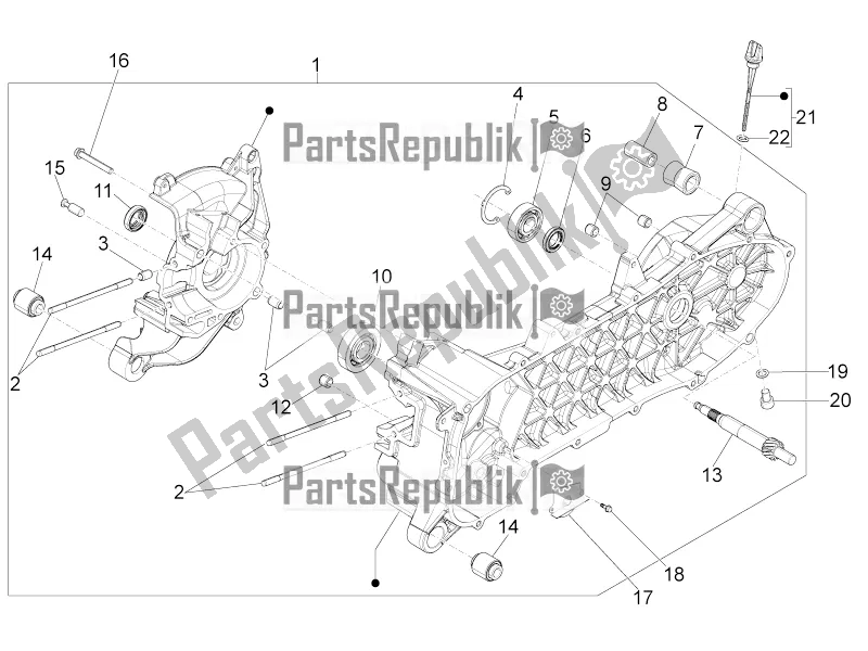 Tutte le parti per il Carter del Aprilia SR Motard 50 4T 4V 2018