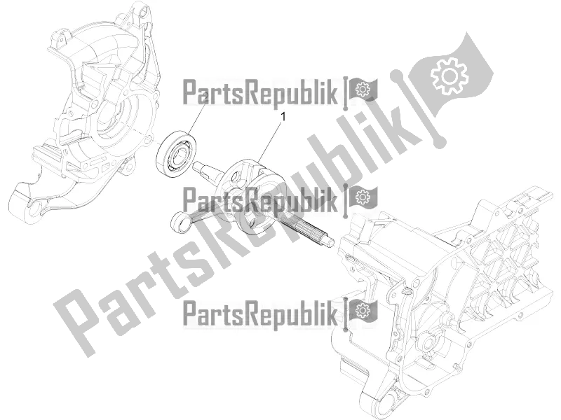 Alle onderdelen voor de Krukas van de Aprilia SR Motard 50 4T 4V 2018