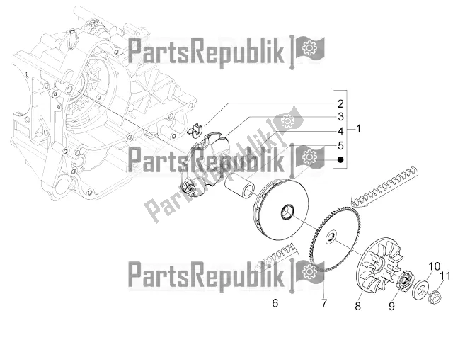 Toutes les pièces pour le Poulie Motrice du Aprilia SR Motard 50 4T 4V 2018