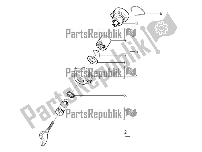 Tutte le parti per il Serrature del Aprilia SR Motard 50 4T 4V 2018