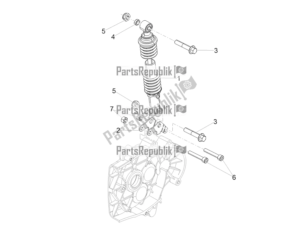 Toutes les pièces pour le Suspension Arrière - Amortisseur / S du Aprilia SR Motard 50 4T 4V 2018